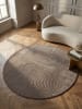 KADIMA DESIGN Teppich rund Geometrisch pflegeleicht Wohnzimmer Schlafzimmer Flur in Braun