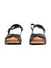 Divine Factory Leder-Absatzsandalen Alénoa Schwarz