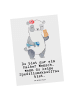Mr. & Mrs. Panda Postkarte Speditionskauffrau Herz mit Spruch in Weiß