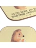 Mr. & Mrs. Panda Teeuntersetzer Igel Kuchenstück mit Spruch in Gelb Pastell