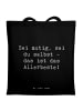 Mr. & Mrs. Panda Tragetasche Spruch Mutig zu sich selbst stehen ... in Schwarz