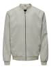 Only&Sons Samtige Blouson Jacke Velours Design Bomberjacke in Grau
