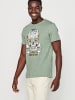 KOROSHI Kurzarm T-Shirt in khaki