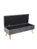 relaxdays Sitzbank in Dunkelgrau - (B)110 x (H)40 x (T)40 cm