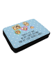 Mr. & Mrs. Panda Etui Igel Familie mit Spruch in Blau Pastell