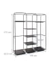 relaxdays 2x Faltschrank in Schwarz - (B)148 x (H)173 x (T)42,5 cm