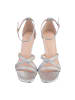 Ital-Design High-Heel Sandalette in Silber
