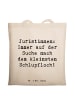 Mr. & Mrs. Panda Tasche Spruch Juristin Schlupfloch mit Spruch in Creme
