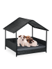 relaxdays Hundeliege in Anthrazit - (B)90 x (H)81 x (T)68 cm