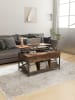 VASAGLE Couchtisch Daxton in Braun-Schwarz - (B)100 x (H)62 x (T)60 cm