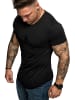 Amaci&Sons Basic T-Shirt mit Rundhalsausschnitt TACOMA in Schwarz