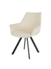 home24 home24 Armlehnenstuhl im Industrial-Stil in Creme