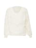 Poomi Damen Strickpullover in Wollweiss