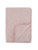 Chic Antique Quilt AIX Rosa Weiß STREIFEN 180x130 cm
