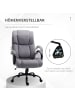 Vinsetto Bürostuhl-80L x 72,5B x 110-118H cm-Hellgrau