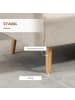 HOMCOM 2 Sitzer Sofa in Cremeweiß 130L x 70B x 80H cm