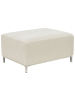 Beliani Ottomane OSLO in Beige/Silber - (W) 95 x (H) 46 x (L) 71 cm