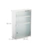 relaxdays Medizinschrank in Silber - (B)38 x (H)58 x (T)13 cm