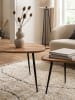 KADIMA DESIGN 2er Set Satztisch Massivholz / Metall Couchtisch Klein