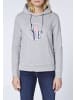Oklahoma Jeans Kapuzensweatshirt mit LOVE- Frontprint in Grau