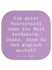 Mr. & Mrs. Panda Glasuntersetzer Spruch Friseur Wunder mit Spruch in Lavendeltraum