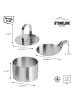 Stoneline Dessertringe & Speiseringe Set 8-tlg., Edelstahl, rund in Edelstahl