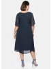 sheego Chiffonkleid in nachtblau