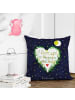 Mr. & Mrs. Panda Dekokissen Love u to the moon & back mit Spruch in Bunt