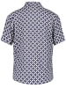 Gerry Weber Bluse Kurzarm in Blau/Ecru/Weiss Gemuster