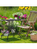 relaxdays Gartentisch "Rattan-Optik" in Schwarz - (B)61 x (H)75 x (T)61 cm