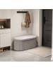 relaxdays Sitzbank in Hellgrau - (B)76 x (H)38 x (T)38 cm