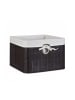 relaxdays Aufbewahrungskorb in Schwarz - (B)31 x (H)20 x (T)31 cm