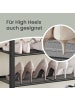 VASAGLE Schuhregal Dacey in Greige-Schwarz - (B)100 x (H)92.5 x (T)30 cm