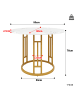 ABRIHOME Runder Esstisch aus Metall und MDF-Marmor in Gold