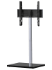 VCM  TV Standfuß Alu Rack Fernseh Glas Nalano in Schwarz