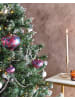 Beliani 6er-Set Weihnachtsbaumkugeln ASTRALE in Rosa/Blau