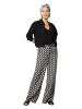 More & More Palazzohose in painted square print