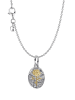Pandora Damen-Halskette Silber Geschenkset Zweifarbig Rose