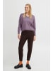 b. young BYPIMBA COLLAR JUMPER - KNIT Loose fit in Grape Jam Melange