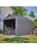 ABRIHOME Fahrradgarage in Grau 160x220x165 cm mit Rolltor Wasserdicht