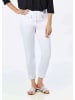 GOLDNER Kurzgröße:  7/8-Bengalinhose Stretchhose LOUISA mit Taschen in weiß