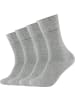 camano Unisex-Socken 4 Paar ca-soft in grau