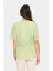 SAINT TROPEZ Kurzarm-Bluse ZannaSZ Gerade Passform in Smoke Green