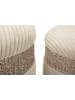 Mauro Ferretti Cremefarbener Pouf mit Behälter, 3er-Set, ø 40,5 x 49,5 - 35 x 42 - 31 x 38 cm