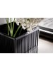 FineBuy Blumentopf in Schwarz / Metall / 25x25x50