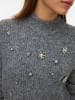 Vero Moda Strickpullover in Medium Grey Melange