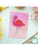 Mr. & Mrs. Panda Ansichtskarte Flamingo Classic ohne Spruch in Aquarell Pink