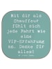 Mr. & Mrs. Panda Untersetzer Spruch VIP Chauffeur mit Spruch in Meeresbrise