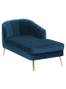Beliani Chaiselongue ALLIER in Blau/Gold - (W) 150 x (H) 75 x (L) 76 cm