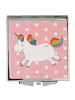 Mr. & Mrs. Panda Schminkspiegel Einhorn Happy ohne Spruch in Rot Pastell